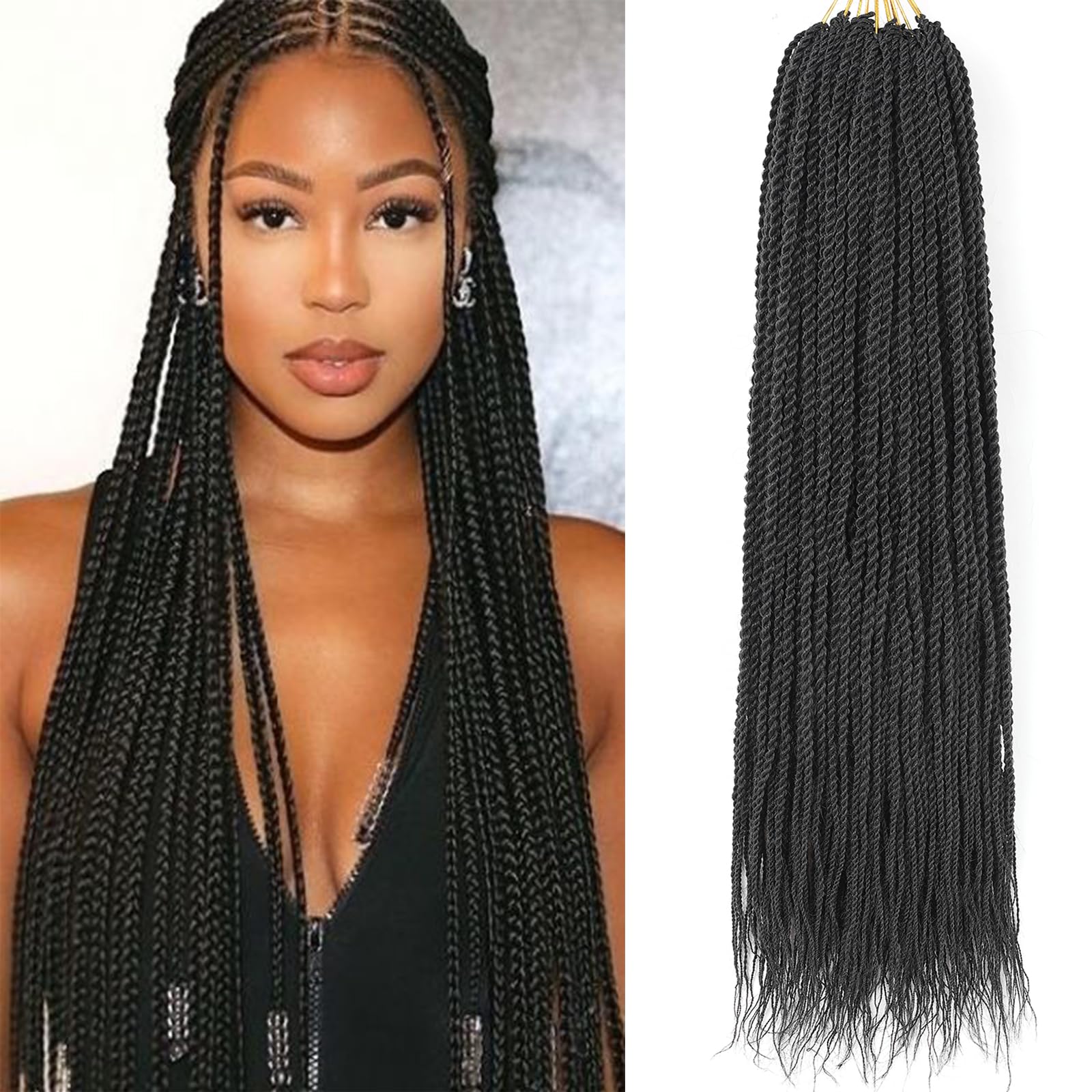 Amazon.com : ZRQ Senegalese Twist Crochet Hair For Black Women 24